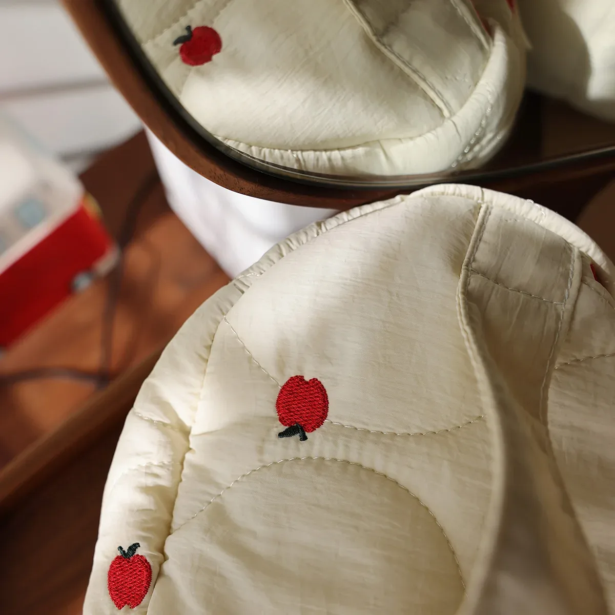 sac à cosmétiques brodé de fleurs de fruits portables, avec fermeture éclair, grande capacité, sac à main de rangement souple pour filles, valises