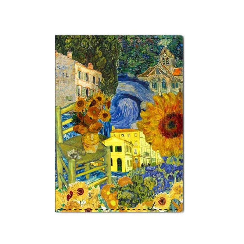 couverture de passeport créative van gogh, peinture à l'huile, accessoires de voyage pour femmes et hommes, design de nuit étoilée, porte-passeport protégé, nouvelle collection
