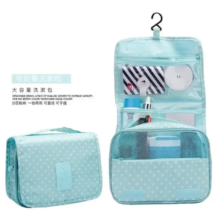 sac de voyage multifonctionnel avec crochet, sac de rangement pour maquillage et cosmétiques, sac étanche pour articles de toilette, organisateur de beauté, sac de rangement pour salle de bain, sac pour femmes.