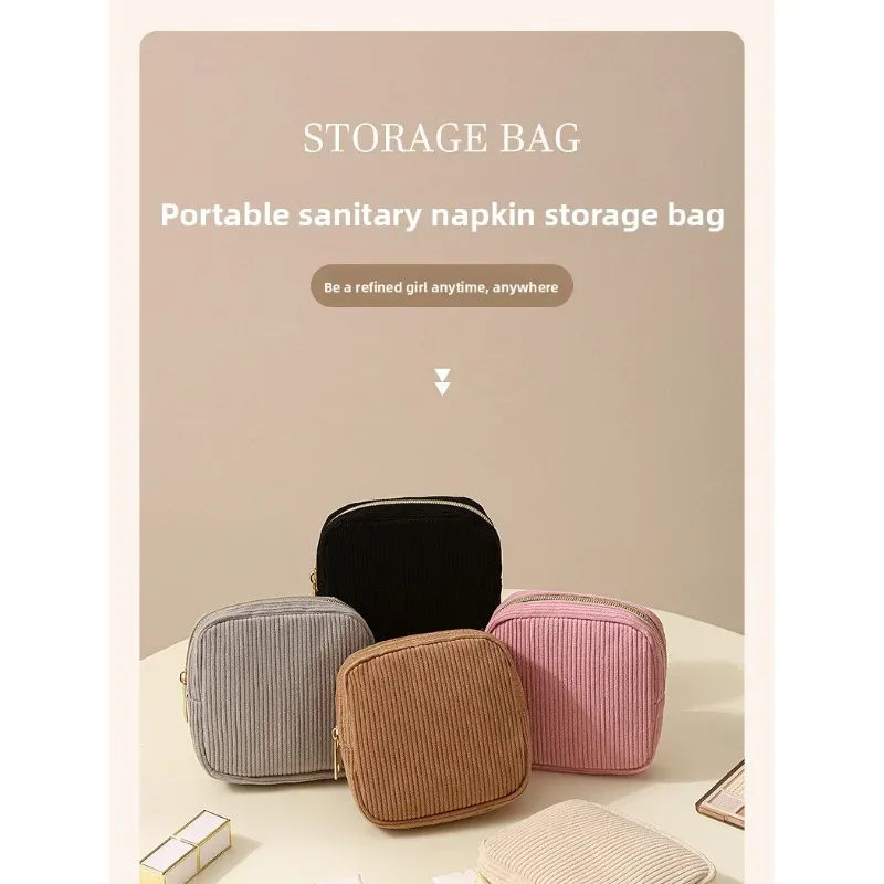 pochette de rangement mini pour maquillage et cosmétiques, étui pour rouges à lèvres et serviettes hygiéniques, sacs de voyage organisateurs pour femmes, petite pochette 2026