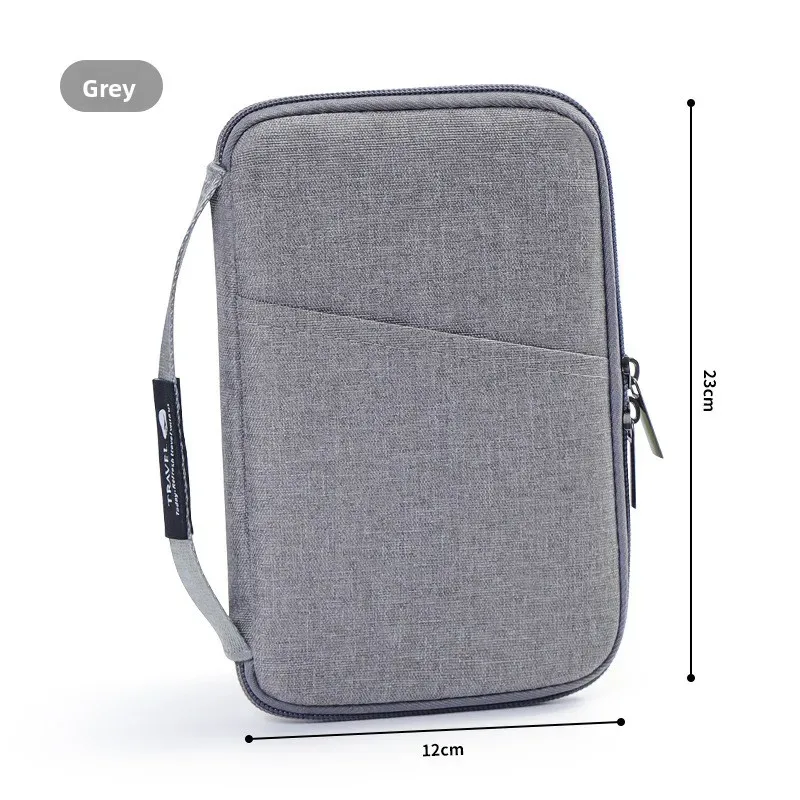 accessoires de voyage portefeuille de voyage en tissu ox porte-billets porte-passeport familial housse de protection pour passeport étui à fermeture éclair pour documents