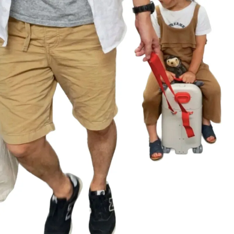 valise convertible pour enfants - lit de voyage 3-en-1 et bagage à roulettes pour avion, lit bébé portable avec ceinture de sécurité