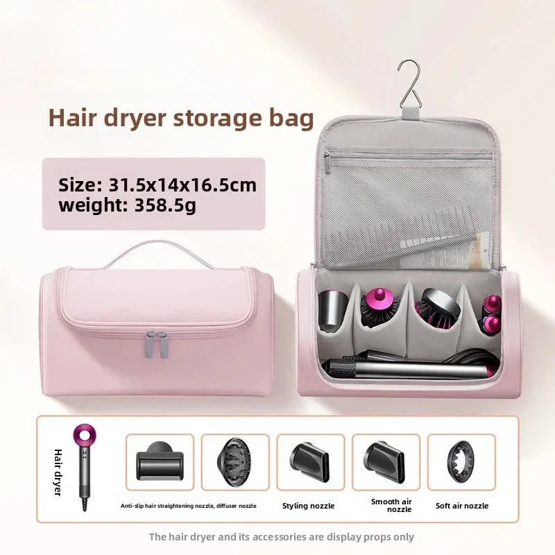 sac de rangement de voyage étanche pour fer à friser, trousse de maquillage, organiseur d'outils capillaires, grande capacité, sac portable pour accessoires dyson, usage domestique