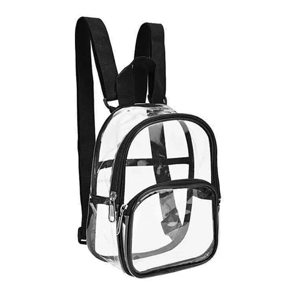 sac transparent en pvc pour hommes et femmes, mini sac à dos de voyage imperméable pour sports de plein air, sac de sport portable visible