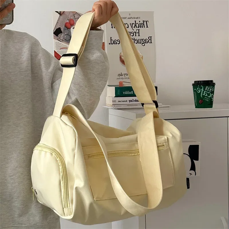 grands sacs fourre-tout de voyage à bandoulière pour femmes, sacoche à bandoulière en toile, sacoches de sport et de yoga, sac à main à la mode, 2024