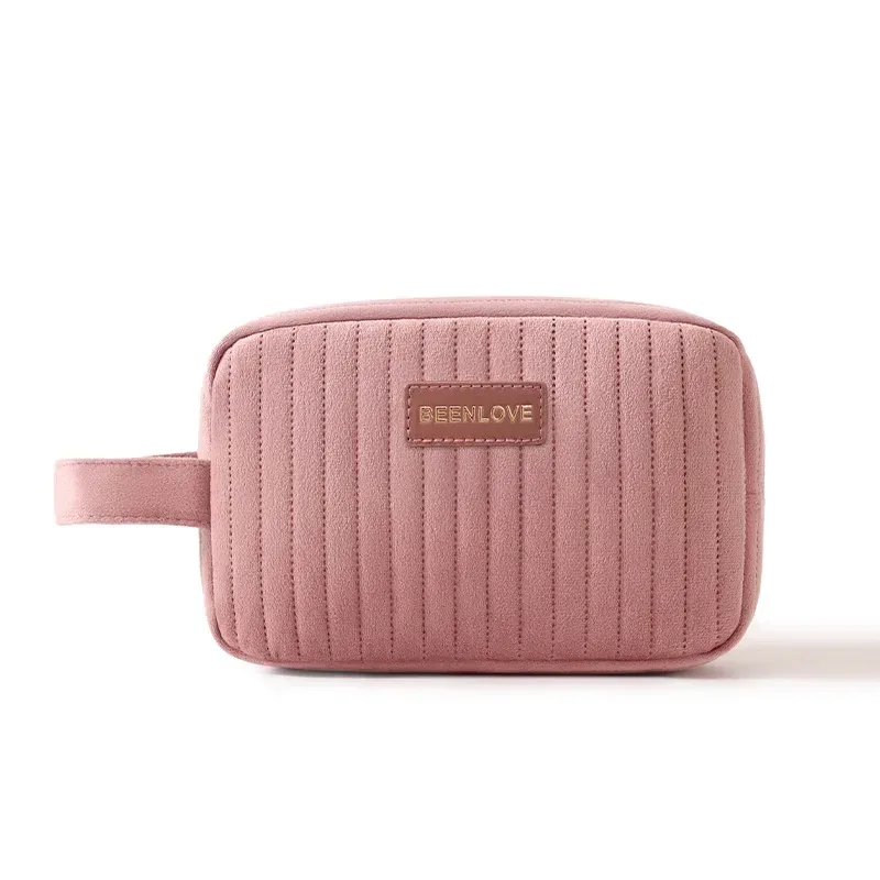 sac de rangement pour maquillage en velours pour la saison froide, grande capacité, pochette cosmétique pour pinceaux, cosmétiques, voyage, rangement quotidien