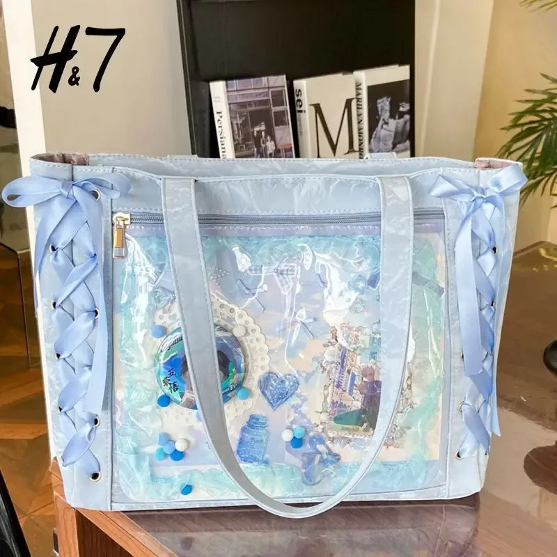 nouveau polyvalent mode ruban itabag grande capacité vert grand alimentaire anime millet sac quotidien une épaule sac fourre-tout