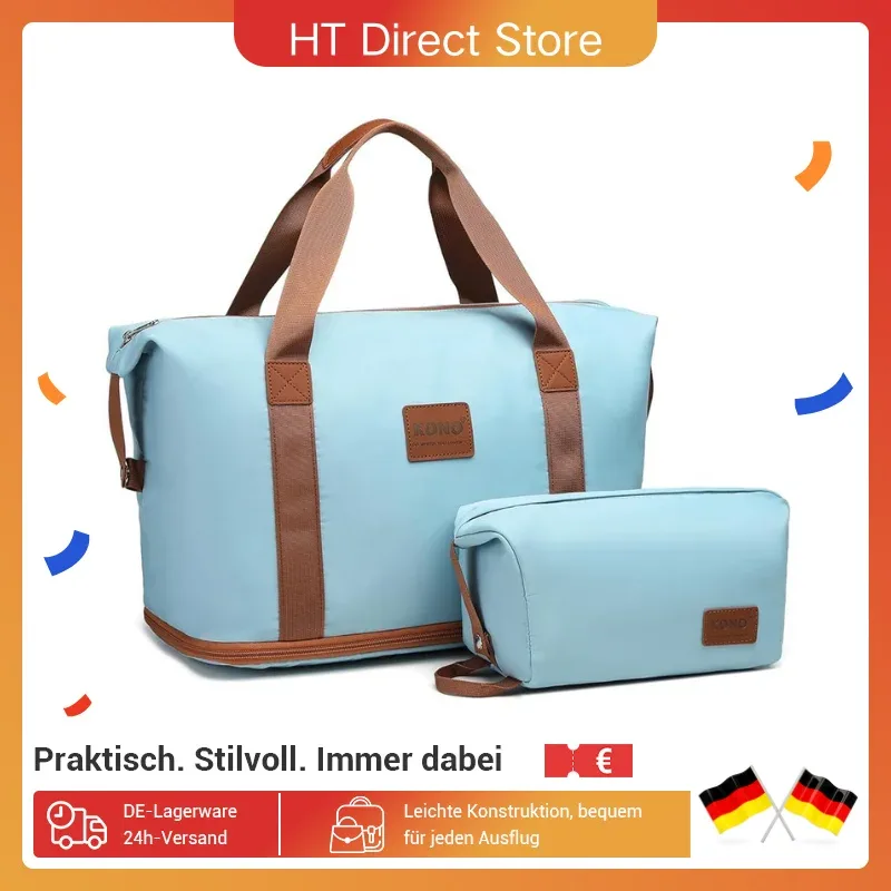 Kono-Sac cosmétique étanche pour femme et homme, sac de sport séparé, bagage à main et sac à provisions, 36L