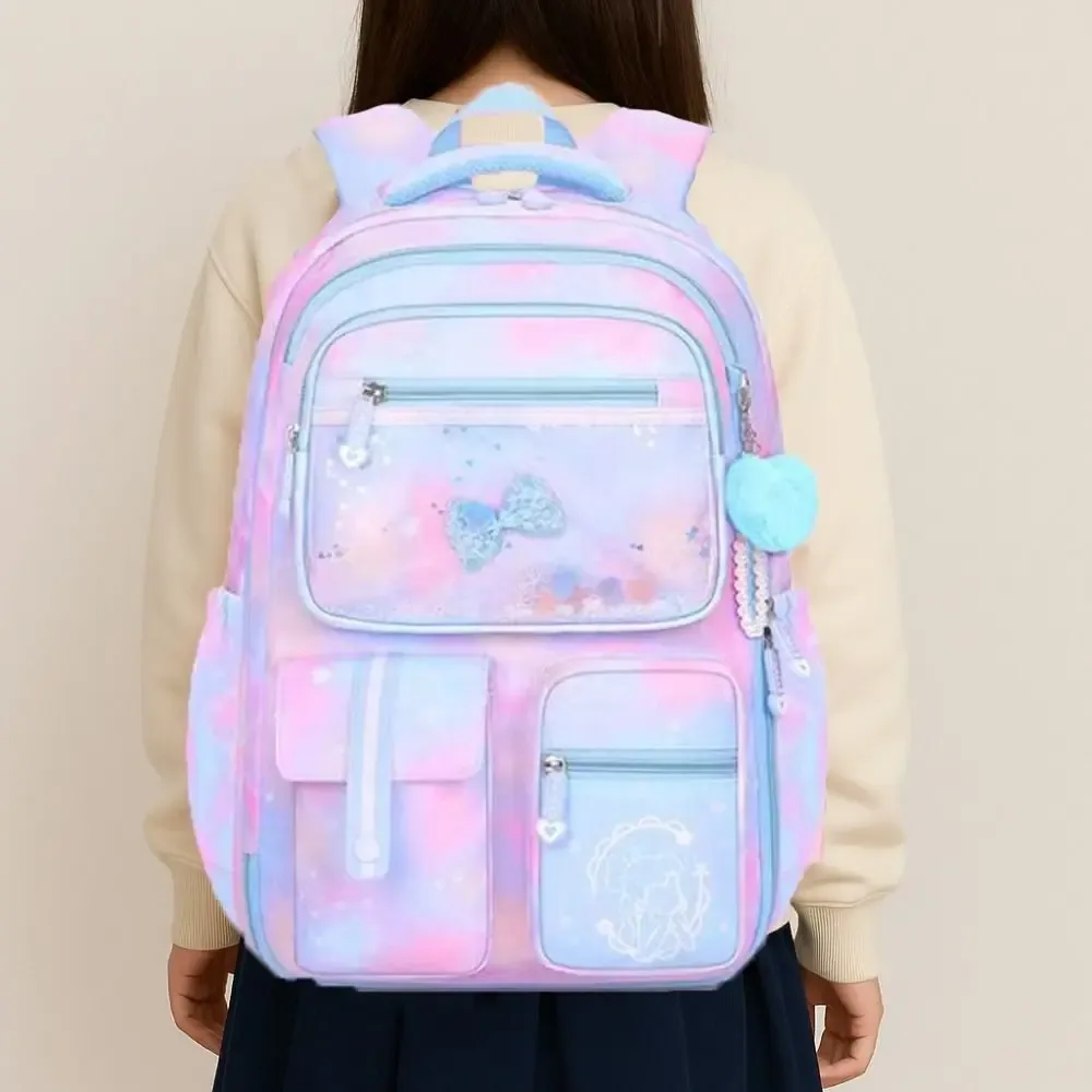 sac à dos pour enfants à ouverture latérale, en tissu oxford, avec plusieurs poches, style coréen, ouverture type porte de réfrigérateur