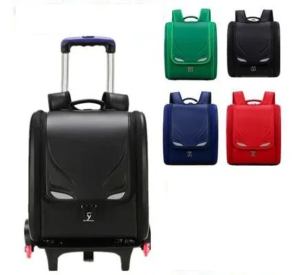 sac à dos d'école japonais sr à roulettes en pu pour enfant, chariot, orth4wd