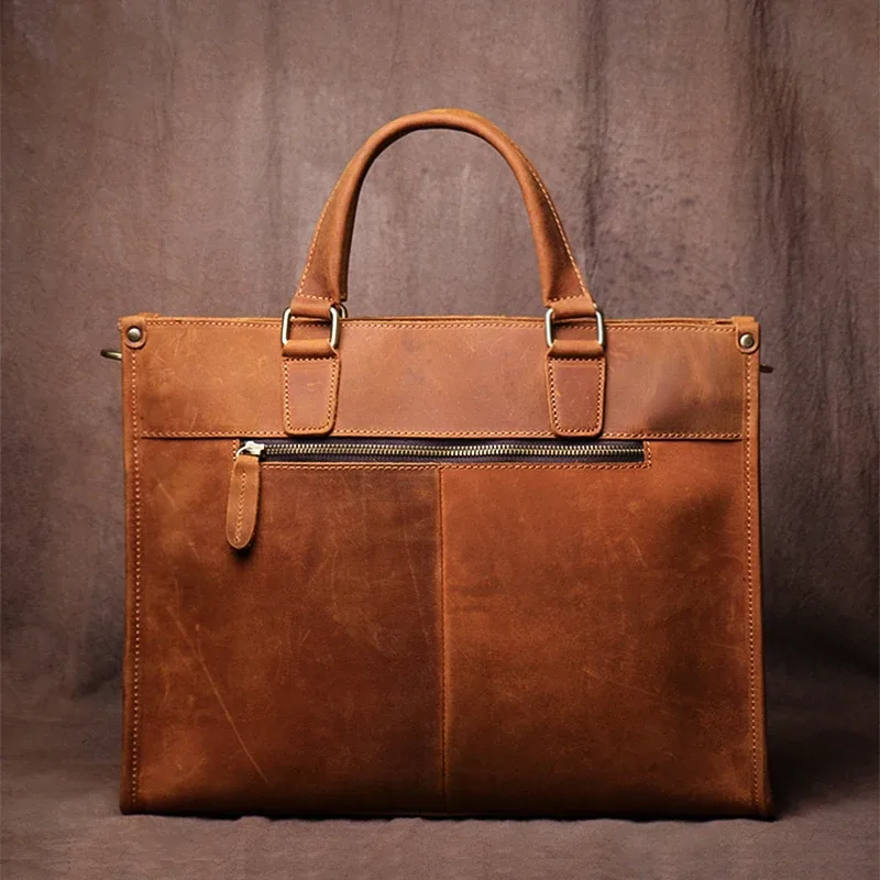 guro-sac à main en cuir group pour homme, étui à bombes de luxe, sac à bandoulière vintage pour ordinateur portable de 14 pouces, qualité supérieure