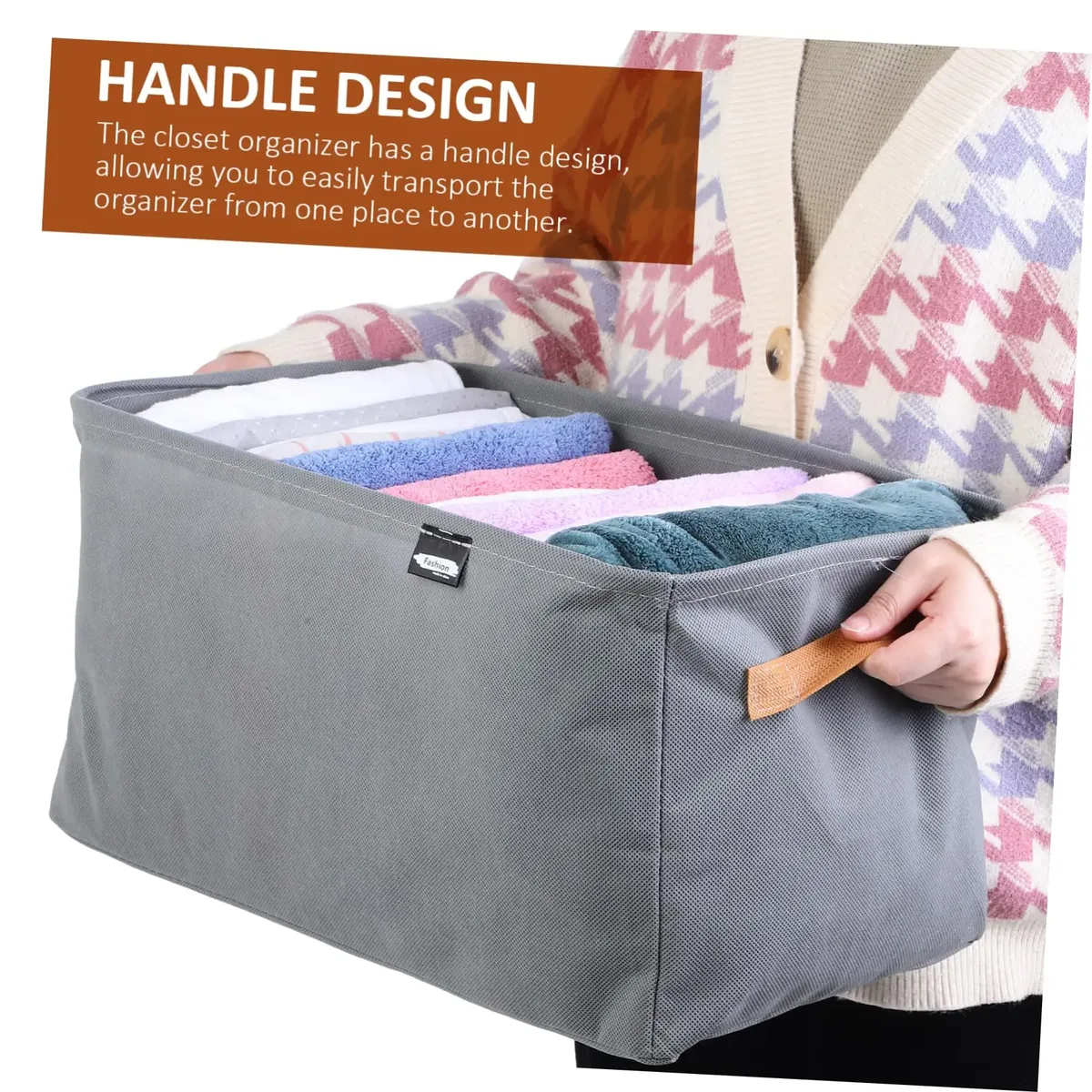 Boîte de rangement pliable en tissu avec cadre en acier, organisateur de garde-robe à dessus ouvert, bac à tiroirs pour pulls et pantalons, organisation de placard