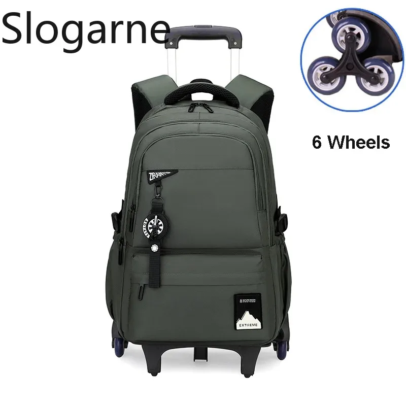sac à roulettes pour étudiants, sacs à roulettes pour garçons, sacs à dos de voyage pour hommes avec roulettes, sac à bagages imperméable de grande capacité
