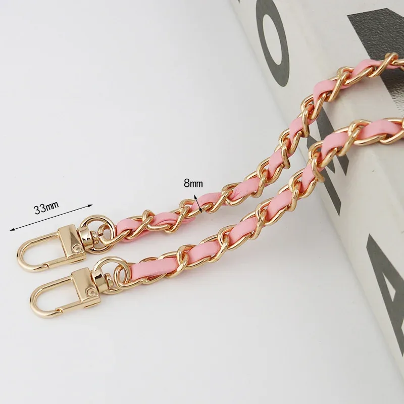 30/60/100/120/140cm cuir pu + chaîne en métal sac à bandoulière sangle pour femmes sac de mode sac à bandoulière dame bracelet en cuir pour sac à main