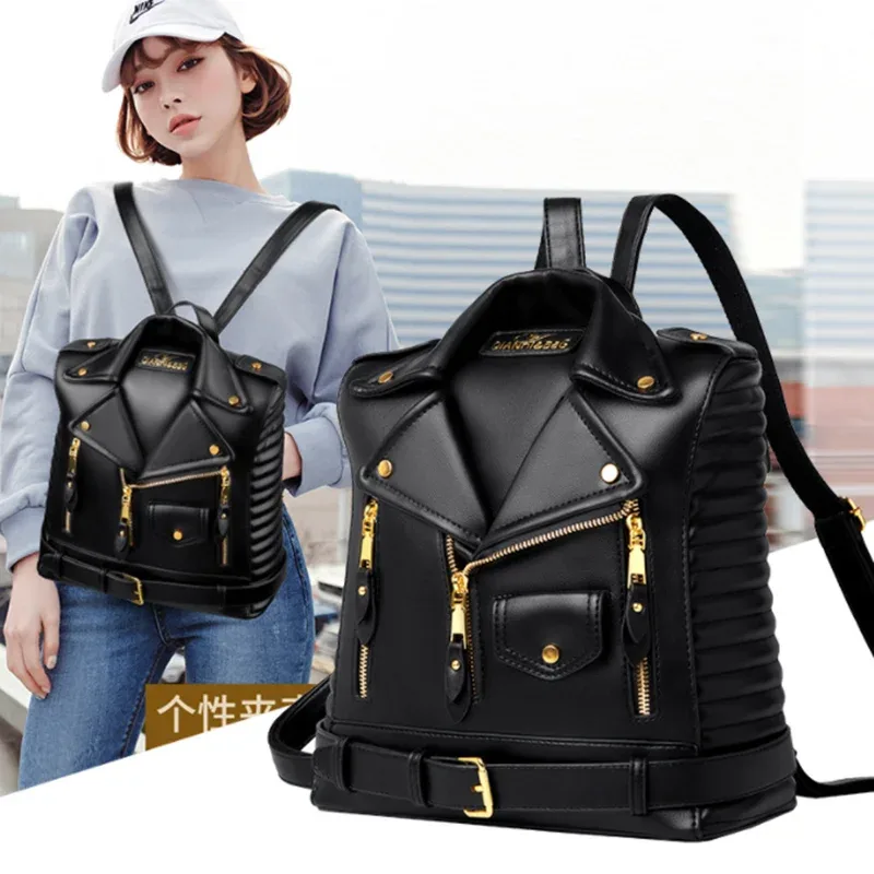 sac dos unité centrale cuir synthétique noir bleu beige poignée souple bandoulière arquée fermeture éclair style classique capacité 20 35 litres