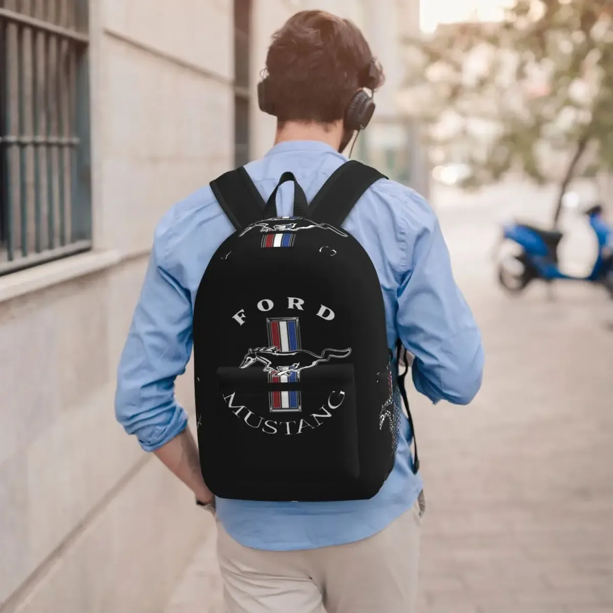 sac à dos d'école avec logo ford mustang pour étudiants, sac à dos de randonnée, de voyage, pour garçons et filles, sac à livres, sacs à bandoulière