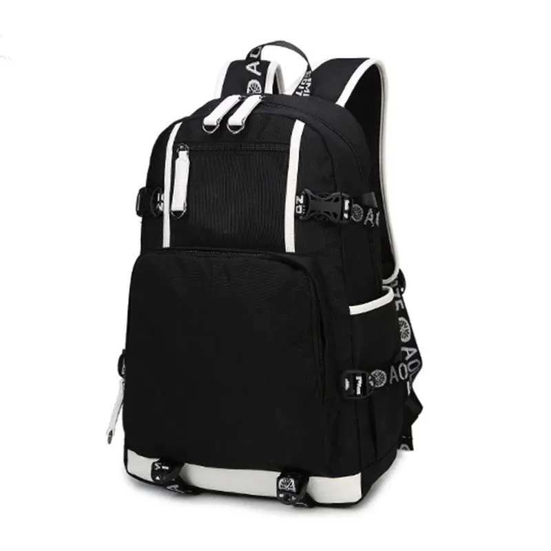 Sac Dos Oxford Université Toile Doublure Broderie Motif Anime Personnages Epées Noir Décontracté Unisexe Voyage École Cosplay