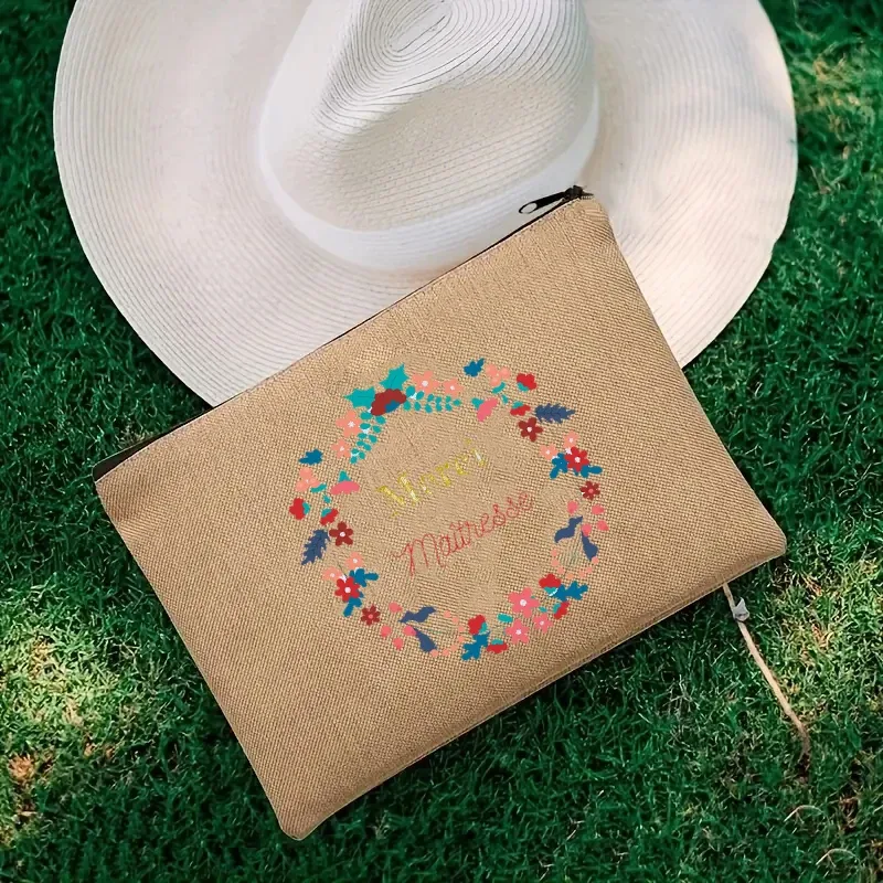 merci enseignant voyage cosmétique organisateur pochette de maquillage merci maitresse sac de rangement voyage parfum organisateur français mini sac à main