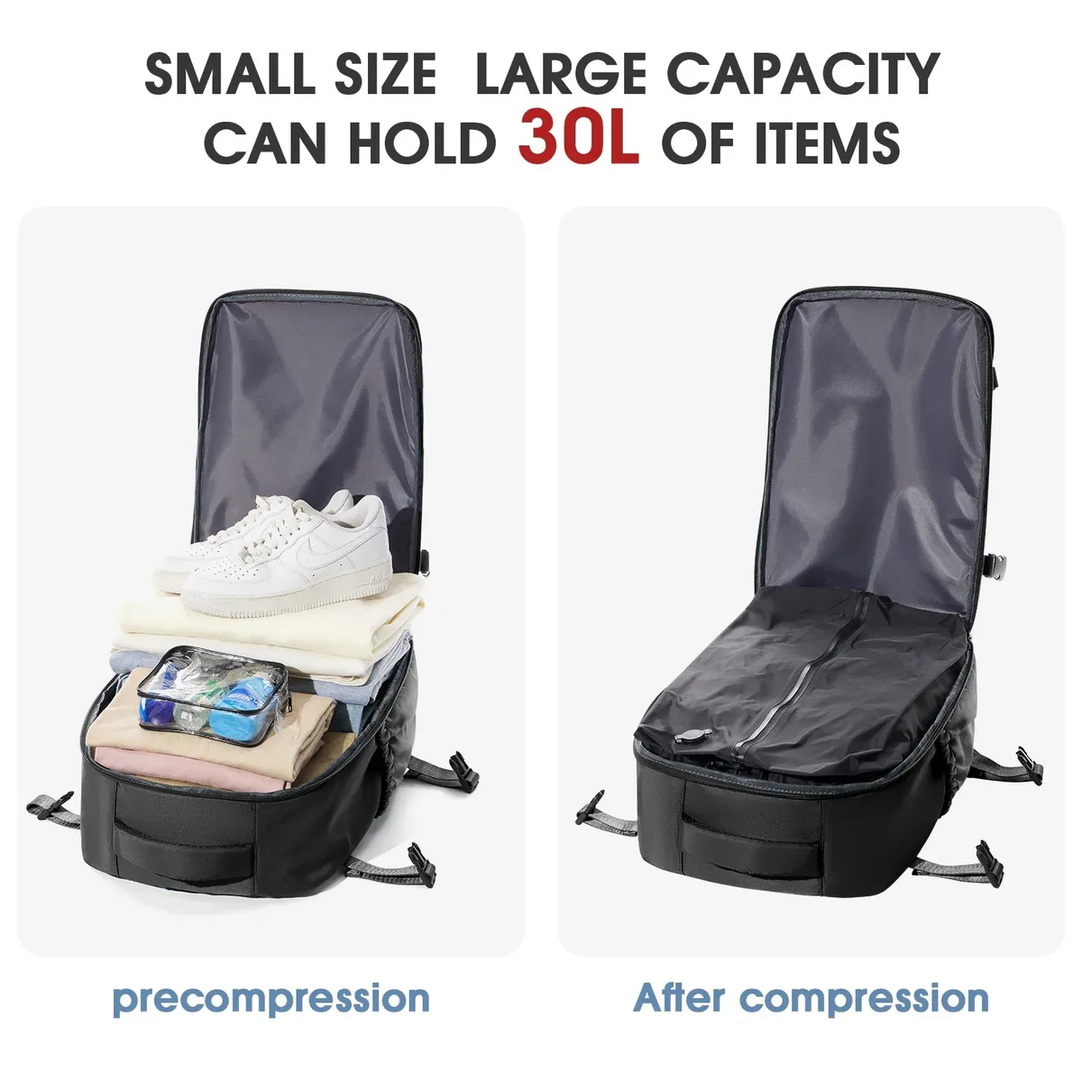 sac à dos de voyage extensible sous vide grande capacité pour ordinateur portable, idéal pour hommes, femmes et professionnels
