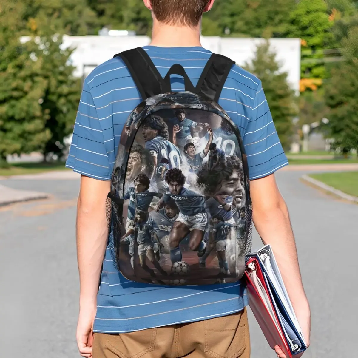 diego maradona d10 sac à dos étudiant garçons filles bookbag enfants sac d'école ordinateur sacs à bandoulière pour hommes femmes