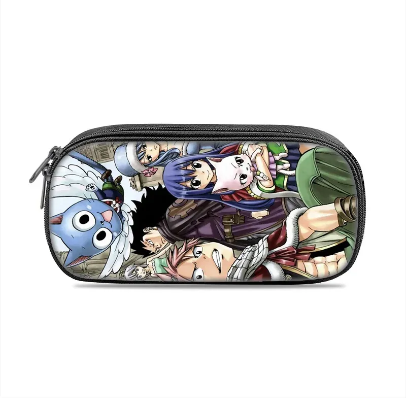 fairy tail – trousse à stylos imprimée de dessins animés, pour étudiants, garçons et filles, nouvelle collection légère, petite, grande capacité, polyvalente