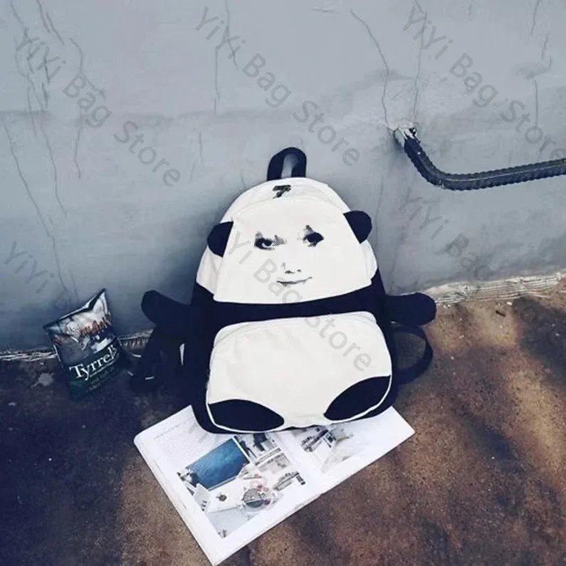 mode drôle panda modèle sac à dos streetwear populaire originalité cartable hommes femmes décontracté grande capacité ordinateur sac à dos