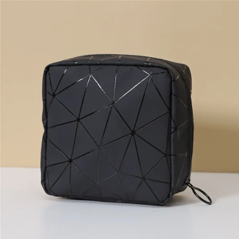 sac de rangement multifonction pour serviettes hygiéniques, motif losange, sacs de maquillage, support de poudres