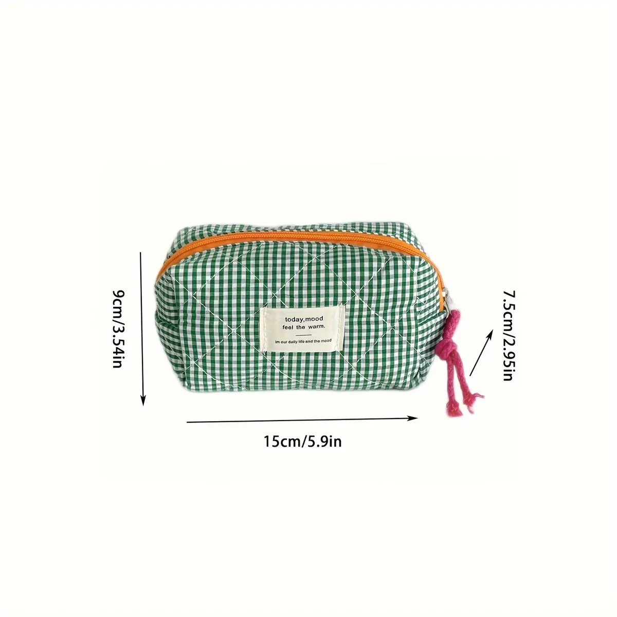 pochette octogonale à carreaux rétro, organisateur portable de grande capacité, trousse de maquillage pour cosmétiques, essentiels quotidiens pour femmes, travail de voyage