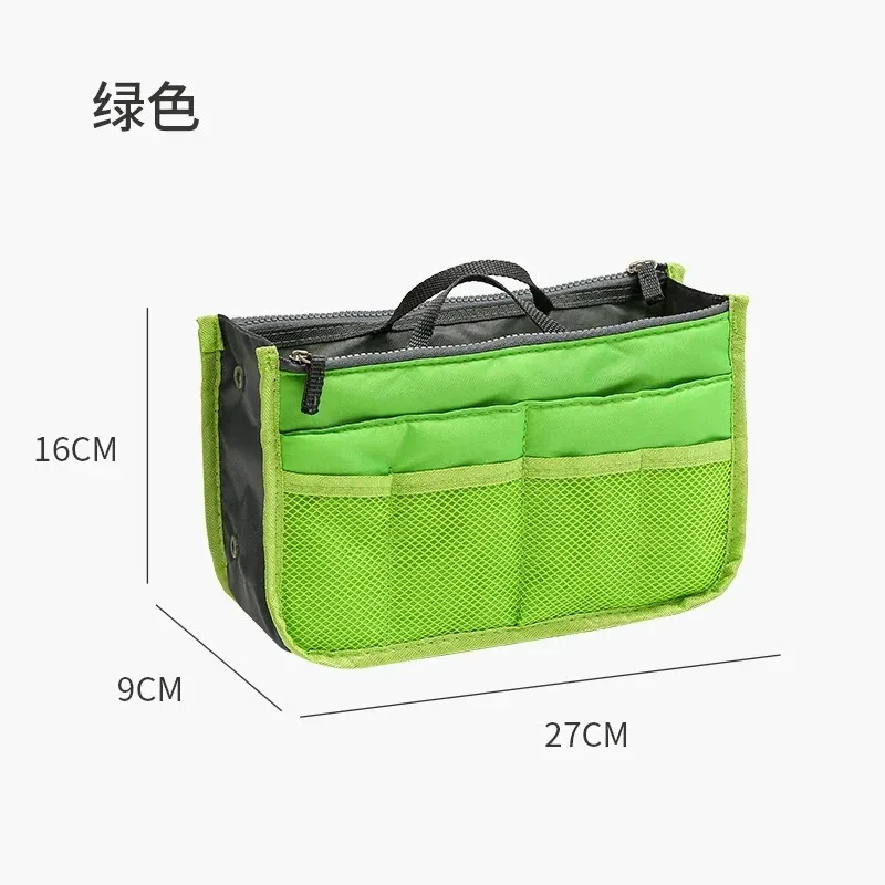 trousse de maquillage et de toilette de voyage de grande capacité, organisateur de cosmétiques à double fermeture éclair, pochette de rangement portable en sac