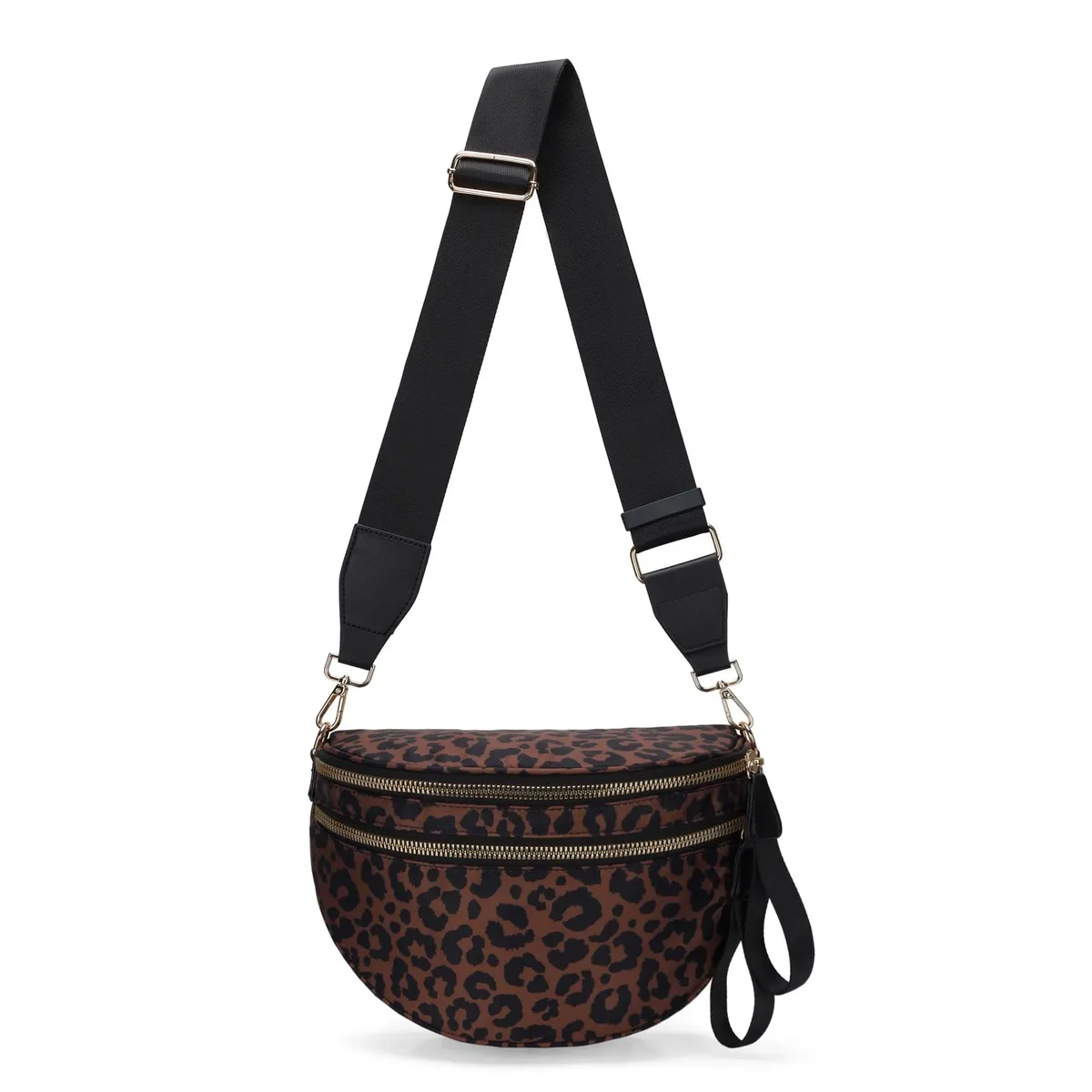 doyogi noir et blanc à carreaux spacieux bum sac sacs à bandoulière pour femmes en nylon essentiels de voyage sac de maman sac à couches pour maman