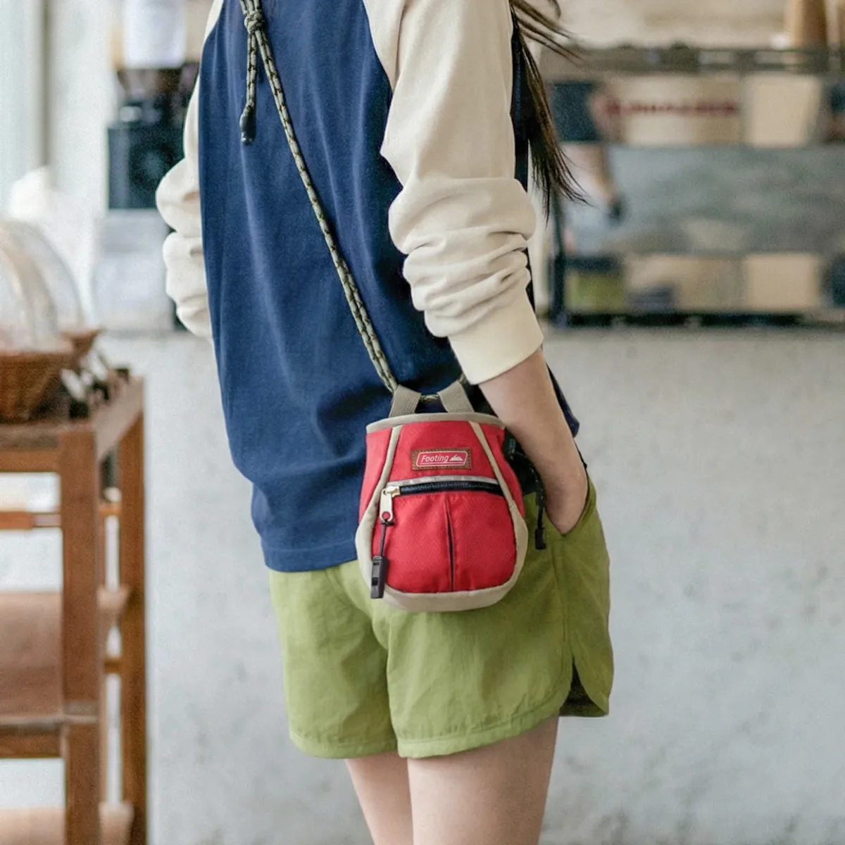 sac bandoulière léger pour femme maden, mini sac utilitaire d'extérieur, style vintage, sac banane de randonnée, rouge
