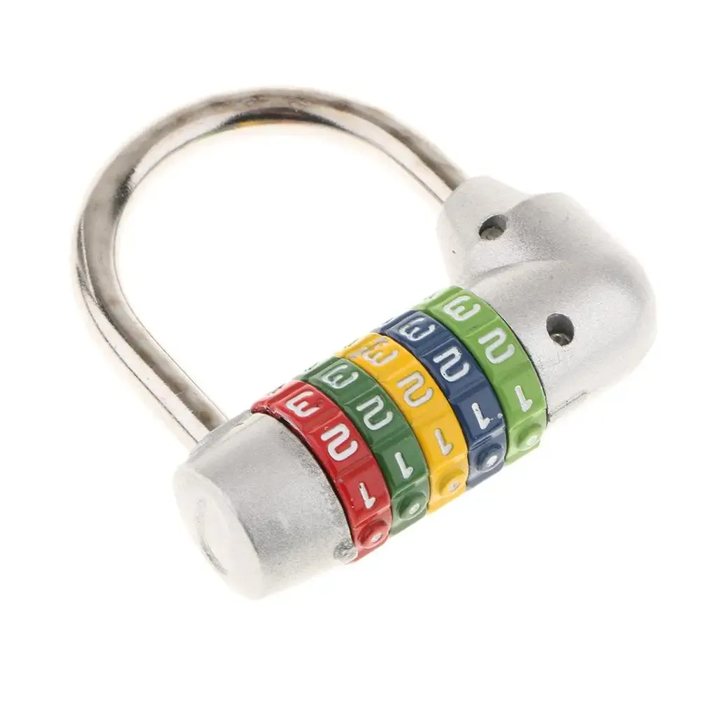 cadenas combiné cinquante chiffres réinitialisable poignée métal brillant rouge vert bleu jaune noir voyage valise sac
