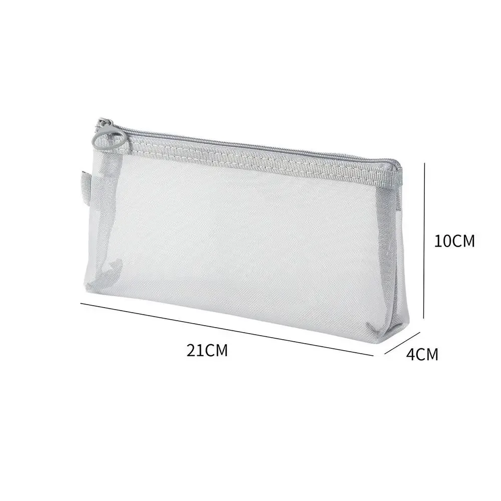 nouveau sac cosmétique en maille de grande capacité, porte-monnaie portable transparent, sac multifonctionnel en maille pour brosse cosmétique