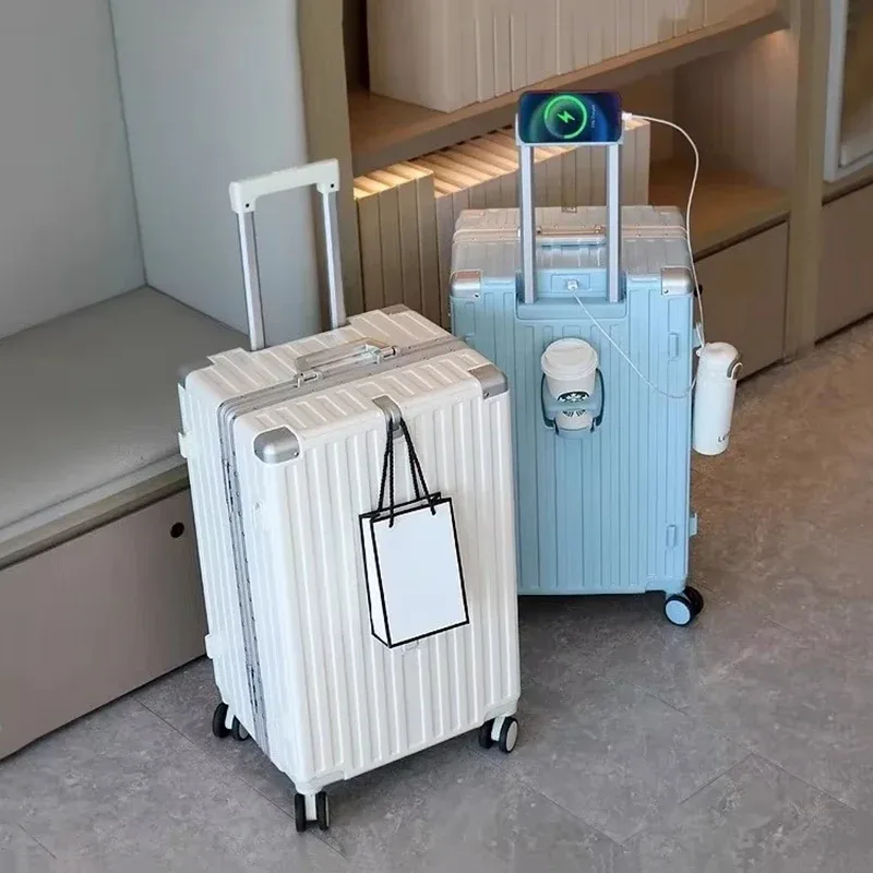 valise de grande capacité 30 pouces, robuste et durable, en abs+pc, bagage à roulettes avec cadre en aluminium, valise cabine 20 pouces, boîte de cabine.