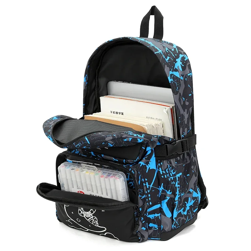 sac à dos scolaire léger et imperméable pour garçons, grande capacité, idéal pour les élèves de la 3ème à la 6ème année, sac de voyage décontracté à bandoulière pour étudiants