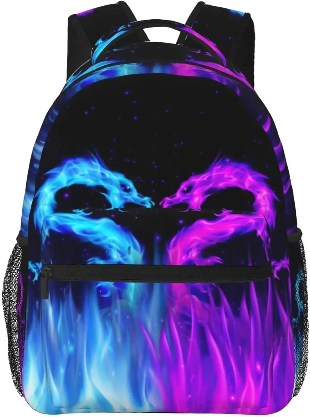 sac à dos dragon de feu rouge et bleu pour garçons âgés de 4 à 12 ans, sac à dos cool lightning, sac à livres animal pour enfants de 2e, 3e, 4e, 5e et 6e année