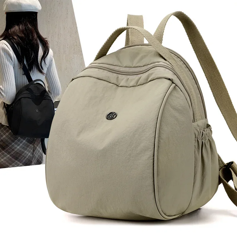 nouveau petit sac à dos de banlieue en plein air voyage décontracté simple sac à main pour femmes grande capacité couleur unie double sacs à bandoulière