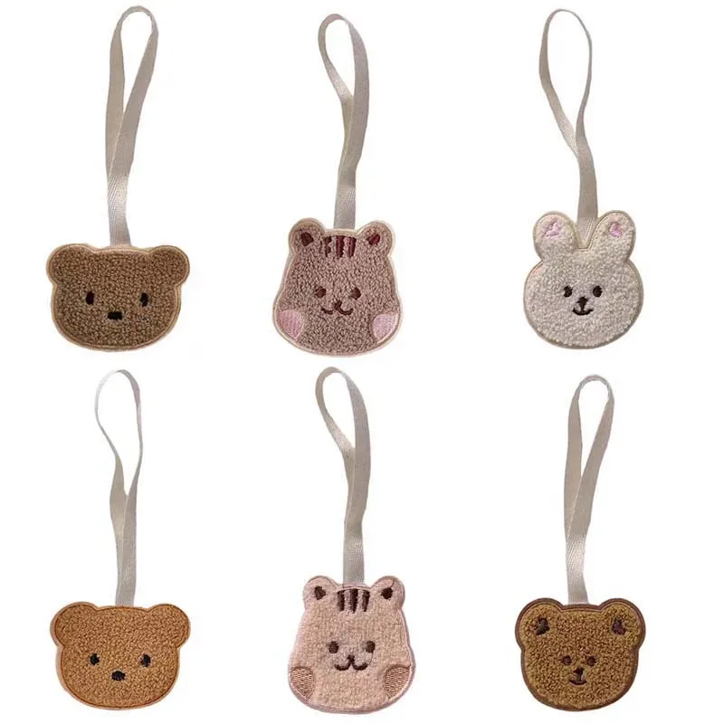 étiquette bagage polyester imprimés animaux beige rose noir voyage enfant identification bagages maternelle accessoires