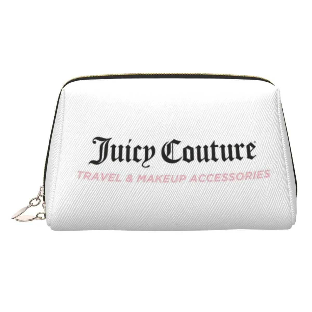 sac de maquillage j-juicy-c-couture, pochette à fermeture éclair, sacs cosmétiques de voyage, grand sac cosmétique portable en cuir pour femmes