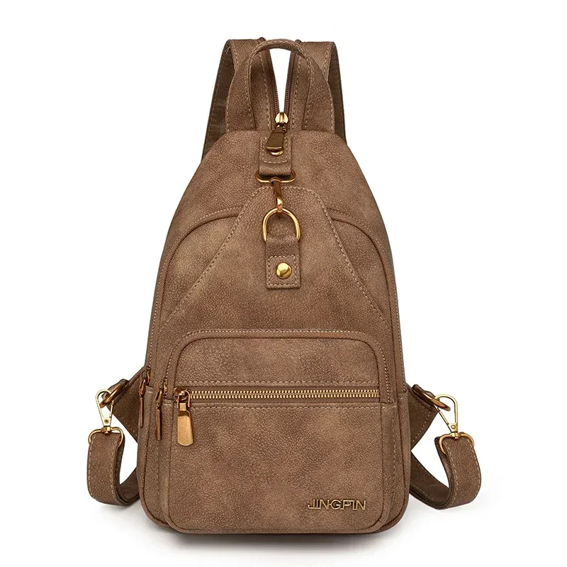 sac à dos rétro concis en pu pour femmes, sac de voyage polyvalent de grande capacité, à la mode, sens avancé, décontracté, nouvelle collection 2025