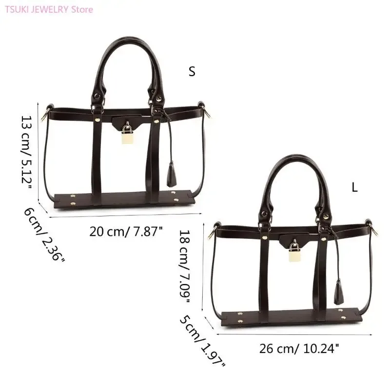 sac fourre-tout creux, ensemble de sacs messager avec bandoulière, pochette en pu pour sac à main, sac à bandoulière, accessoires de bricolage