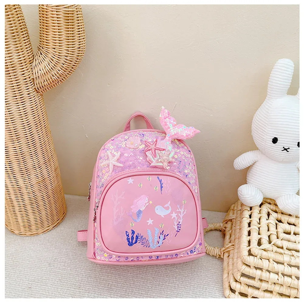 sac à dos princesse à paillettes personnalisé, nom personnalisé, nouveau petit sac d'école pour enfants, sacs à dos de collation de voyage en plein air pour bébés filles