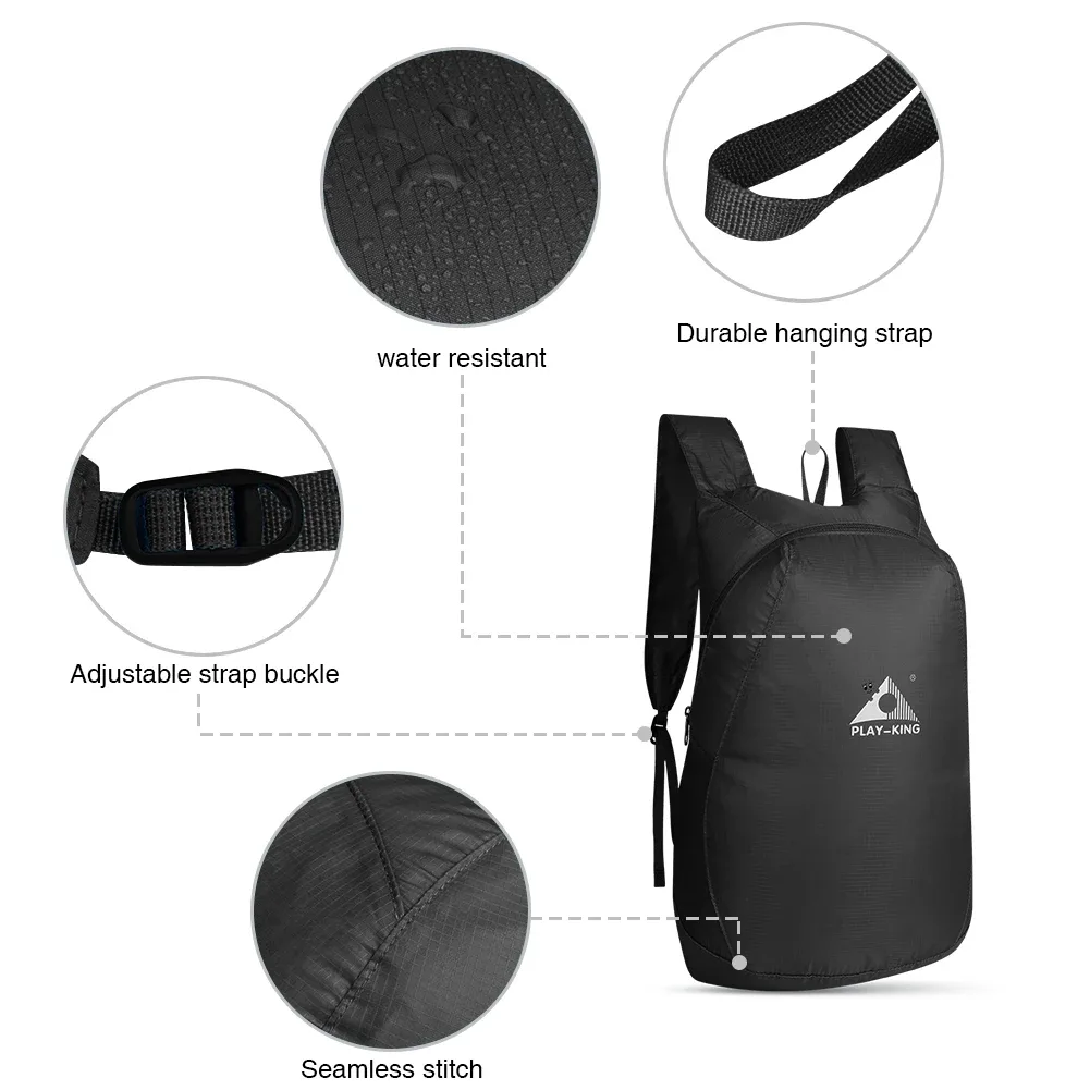 erüerfly-sac à dos pliable ultraléger, observateur, mince, sportif, randonnée en plein air, ville