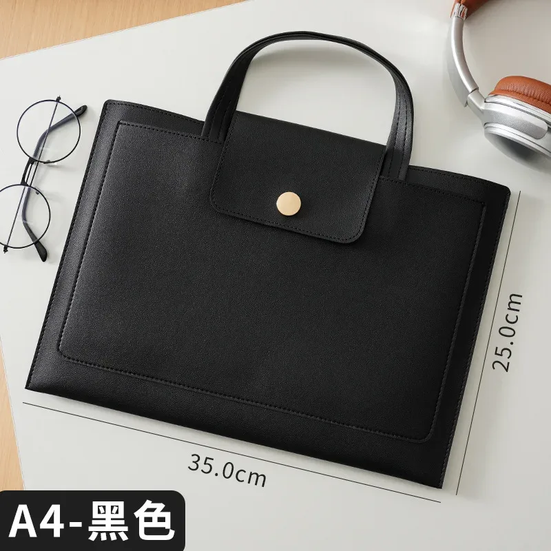 porte-documents de luxe portable de grande capacité, nom personnalisé, sac à documents en papier a4, mode femme d'affaires, pochette d'ordinateur 13 pouces, fourre-tout
