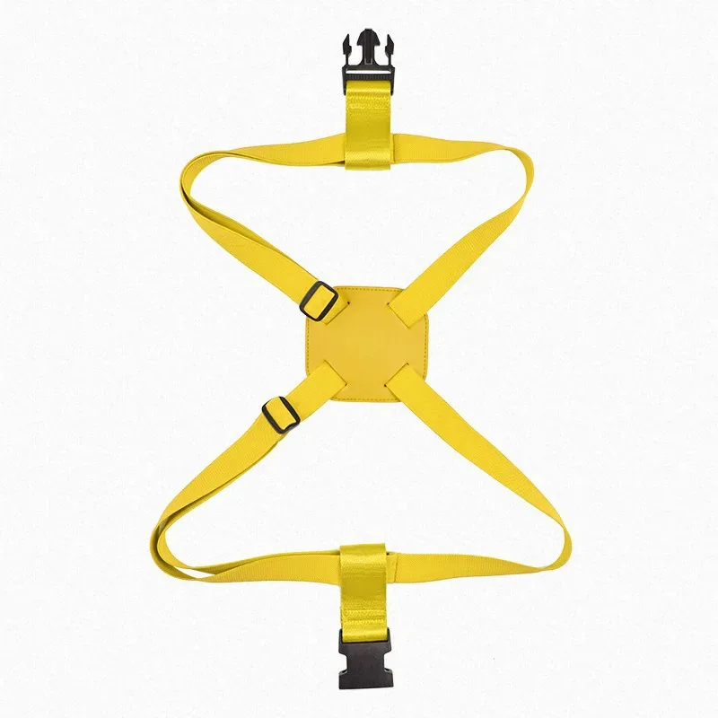 harnais voyage sangle ajustable boucle centrale nylon jaune accessoires fixation sac valise travail pratique sécurité transport