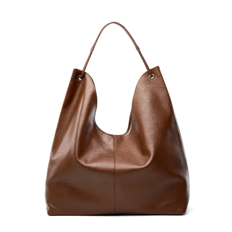 sac à main en cuir véritable pour femme, sac sous les bras, grande capacité, mode unique, lancé, dames, filles, nouveau