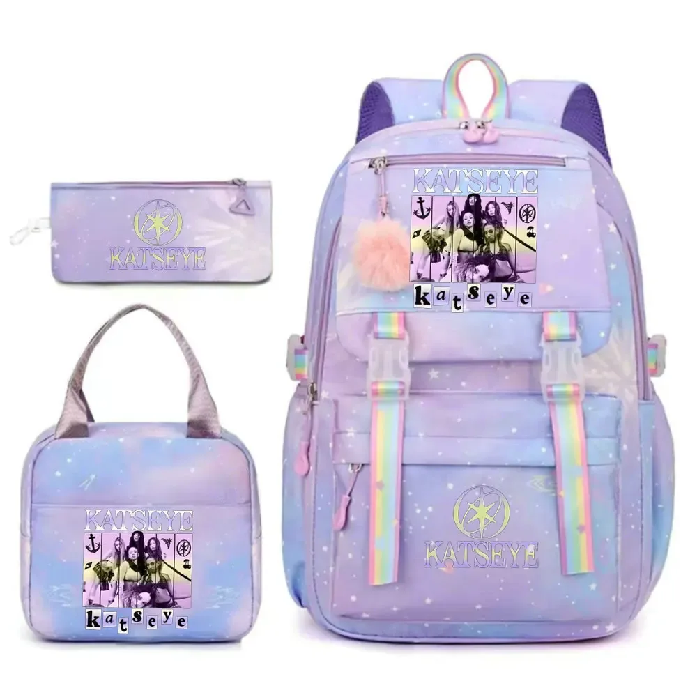 sac dos toile tissu doux motifs graphiques bandes arc ciel poignées rétractables sangles coussin air grande capacité unisexe voyage école