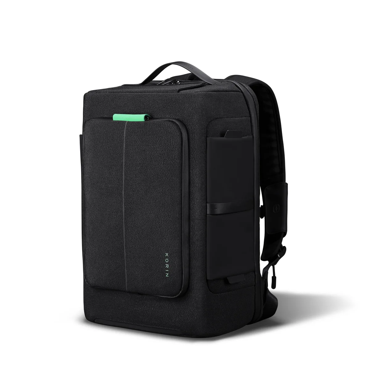 korin hubpack 33 sac à dos antivol et anti-coupure pour hommes et femmes, ordinateur portable 16 pouces, étanche, magnétique, 180 °   nouvelle porte de charge usb-c 2026