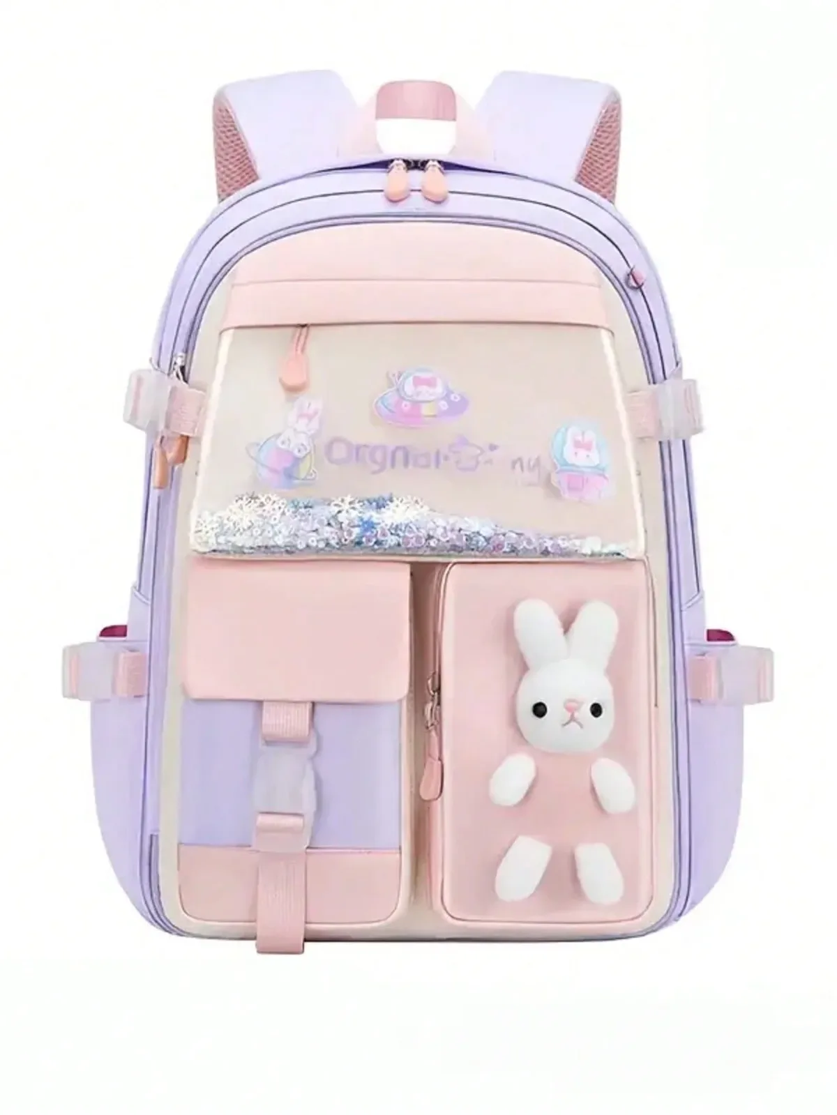 sac à dos pour étudiants avec plusieurs poches, grande capacité, cartable respirant et léger avec bandes réfléchissantes