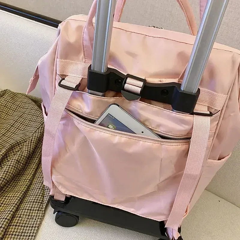 valise oxford université noire motif géométrique poignées latérales sac dos femme voyage grande capacité